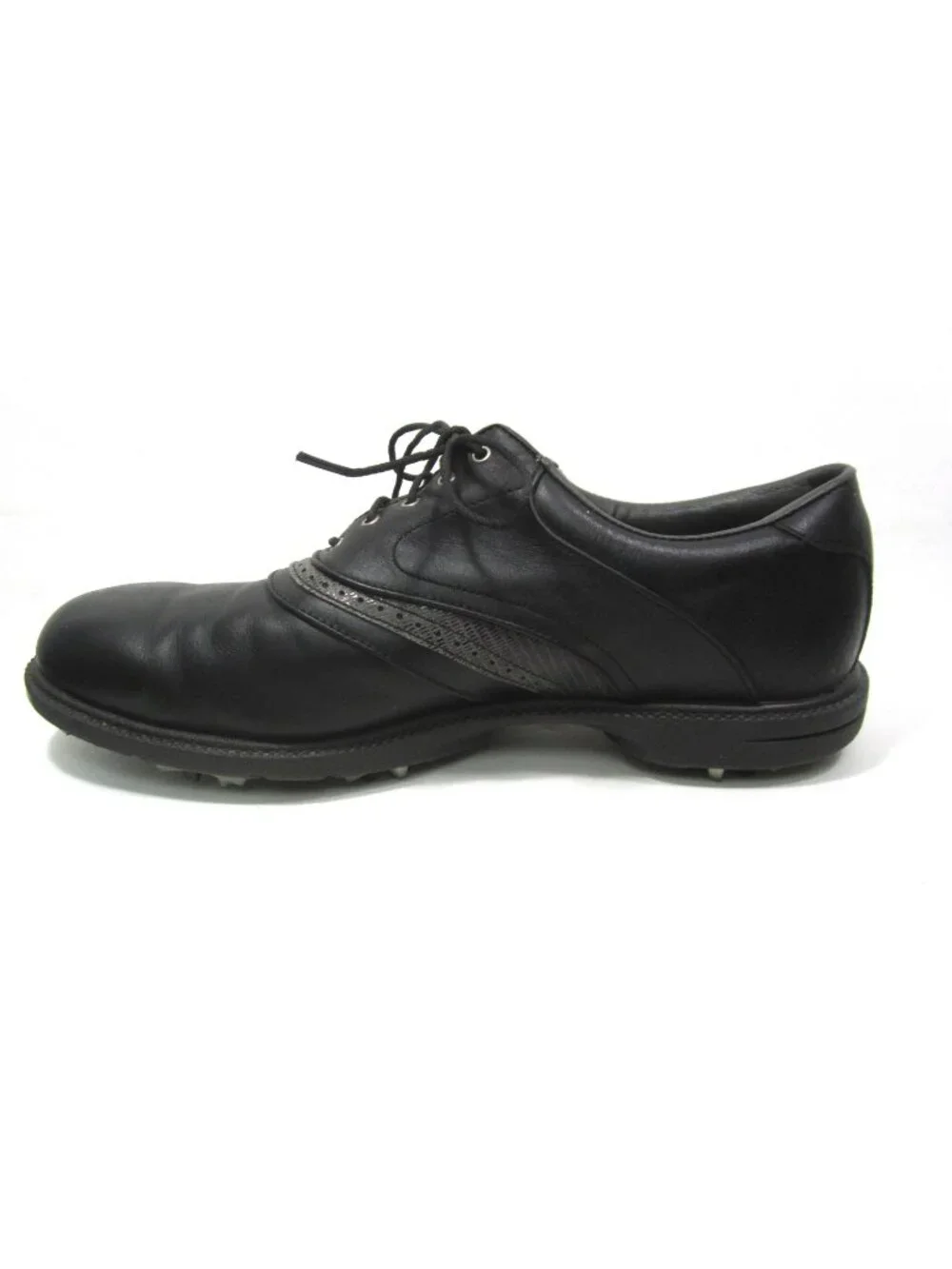 FootJoy Mens $169 10M 10 M Superlites Golf Shoes 58166 Solid Black Leather